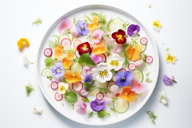 Farebný tanier so šalátom